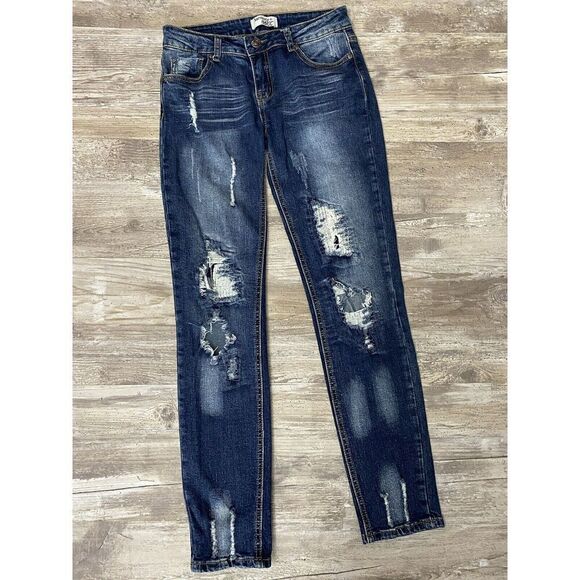 Harmony + Havoc Distressed Skinny Jeans Women’s Junior’s Size 7 - Picture 1 of 8